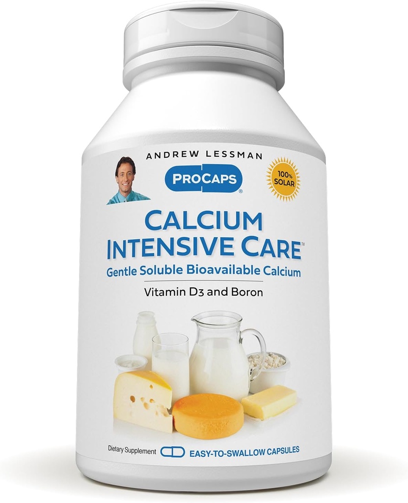ANDREW LESSMAN Calcium Intensive Care - 60 Capsules - Menjaga Healthy Bone and Skeletal Tonsses. Vitamin D, Boron. Tidak ada Addonist.