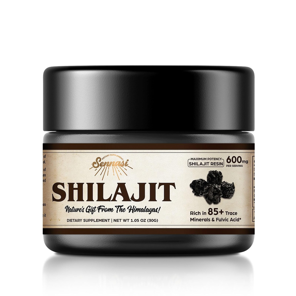 Shilajit Pure Himalaya Shilajit Shilajit Maximum Potency Natural Organical Shilajit Resin dengan 85 + Trace Minevic Acid for Energy, Ammune Dukung, 30 Grams (1 Pack)