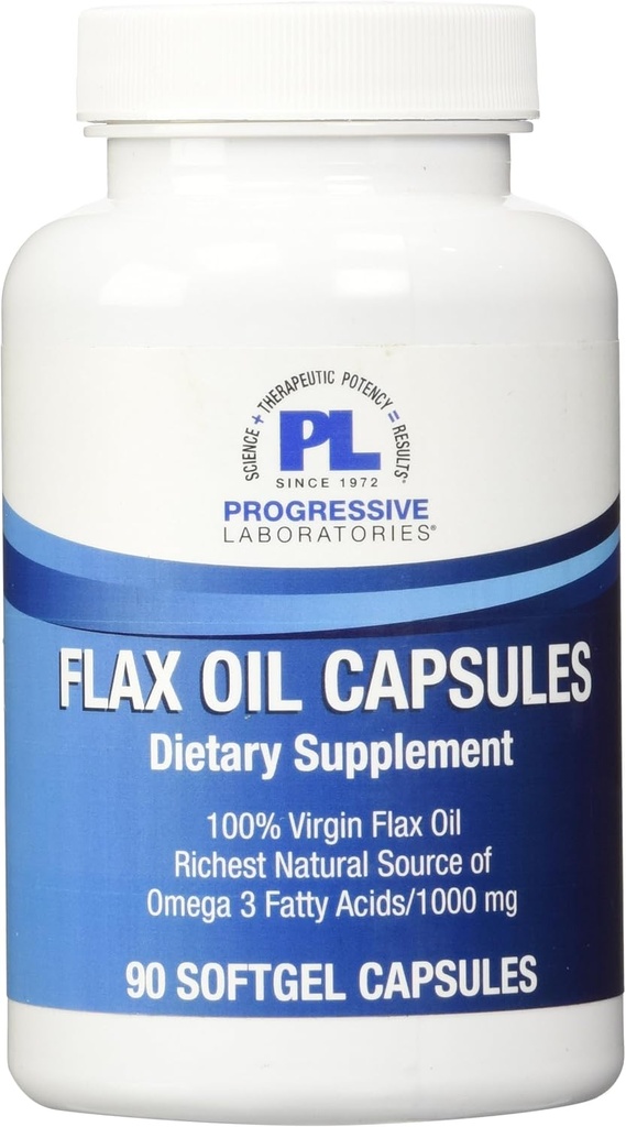 Progresif Labs Flax Oil Capsules Suplemen, 1000 mg, 90 Cacah