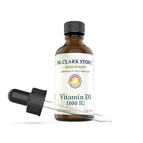Dr. Clark Liquid Vitamin D Suplemen - 1000 IU, 1 Fl Oz, Support Immune System & Bone Health