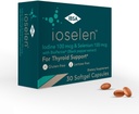 Ioselen - Tambahan Dukungan Thyroid - 100 mcg Selenium, 100 mcg Iodium, 5mg BioPerine - 30 Soft- Gel Caps untuk Increased Bioavability dan Absorpsi - Bebas Gluten- Bebas, Lactoe- Free, Sugar- Bebas, Non-GMO
