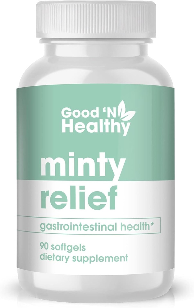 Good 'N Healthy Minty Relief Peppermint Oil Softgels, Suplemen untuk Natural Digetical Comfort, 3 Pasokan Bulan