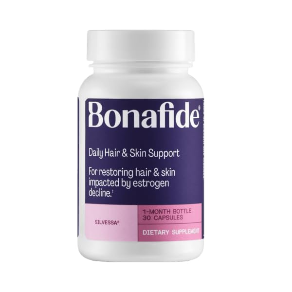 Bonafide Silvessa Hair & Skin Dukung Kapsul - Hormone- Free, Drug-Free Daily Nfeadment for Hair & Skin During Menopause - 30 Day Suppply (30 Capsules)
