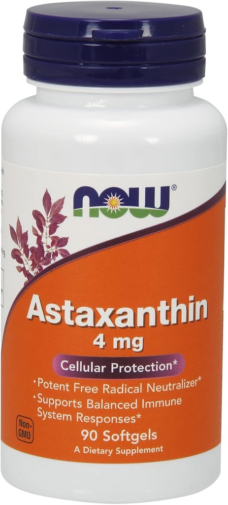 Sekarang makanan Astaxanthin 4 mg - 90 Sgels 8 Pack