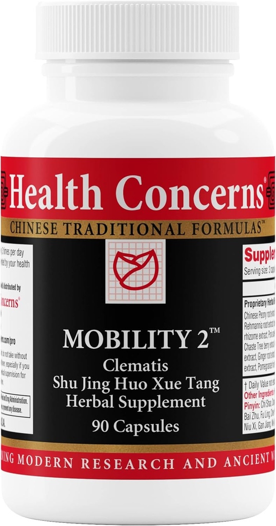 Kesehatan mengkhawatirkan Mobilitas 2 - Tambahan Dukungan Kesehatan Gabungan bagi Pria & Perempuan - Dukungan Sirkuit Herbal Cina - Bantuan Gabungan Alam & Muscle - Ekstraksi Herbal - 90 Kapsul