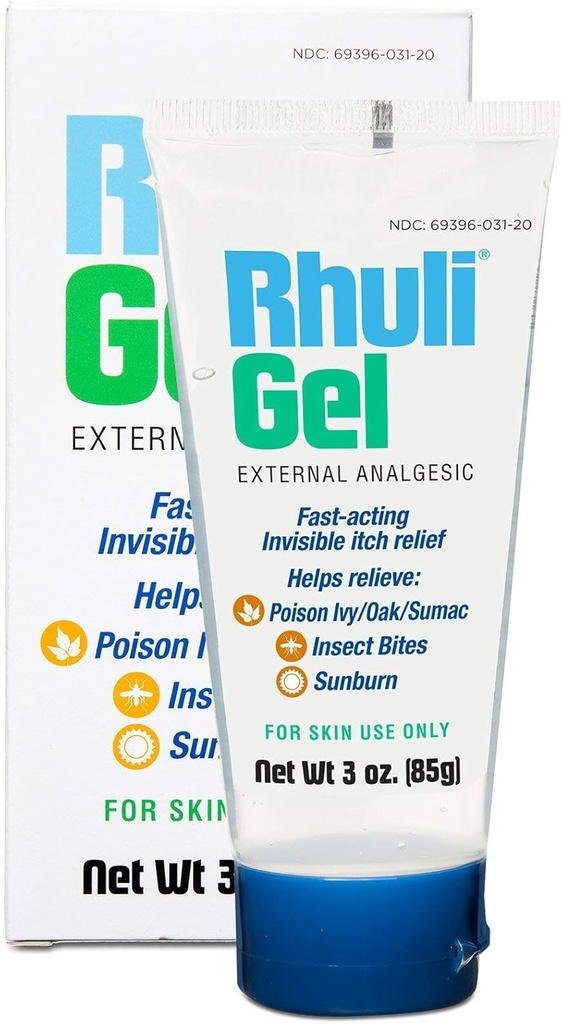Anti- Itch Gel untuk Sunburn, Mosquitos, Bug Bites, Poison Ivy, Poison Oak Relief - Analgesic Cooling Treatment for Topical Skin Use - 3 Oz Tube