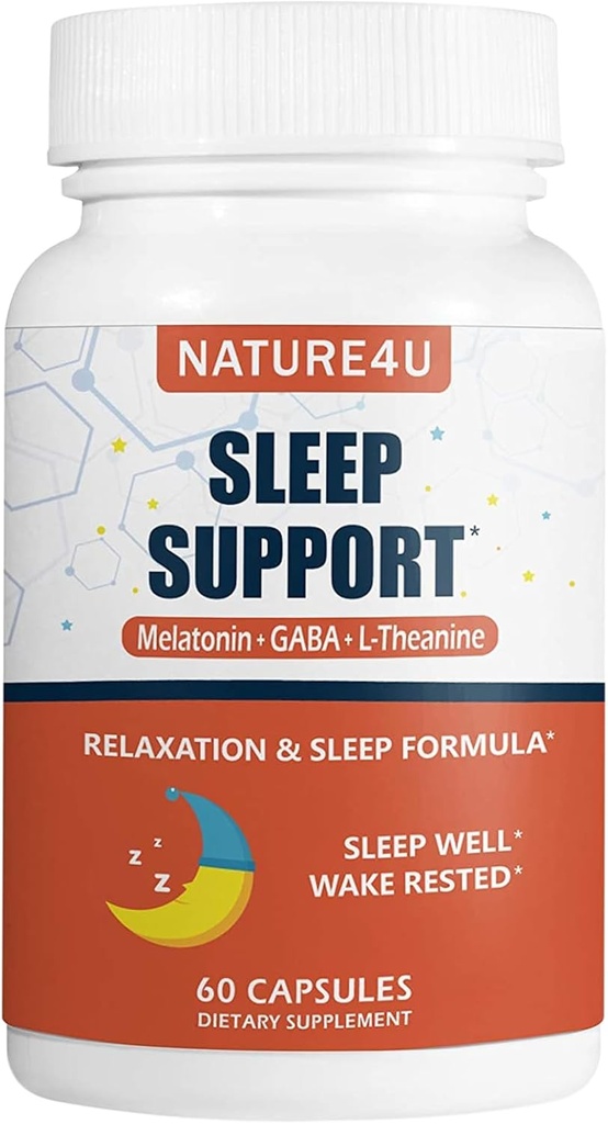 3 dari 1 Sleep Aids untuk Kekuatan Ekstra Dewasa, Extend Rilis Melonatin 5 mg, L Theanine 250 mg, GABA 250 mg, Relaxation dan Sleep Suplemen, 60 Capsules