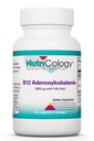 Nutricology B12 Adenosylcobalamin Supplement - dengan Acid Folic, Vitamin B12 3000 mcg, File, Pure B12, Lozenges Vegetarian - 60 Count