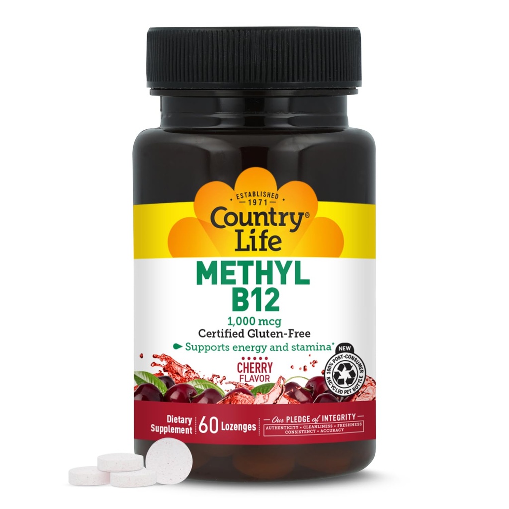 Country Life Metil B-12 Capsules, 1000 Mcg, 60 Count