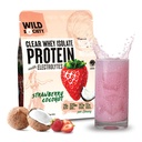 WHID SOCIETY - Clear Whey Protein + Electrolytes - Menyegarkan bubuk Whey Protein Isolat - 20g Protein, 0 Ditambahkan Sugar, GMO- Free, Natural Flavors & Colors - Strawberry Coconut, 16 oz