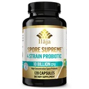 Spore Supreme Spore Based Probiotic 120 Capsule x 10 Milyar / 4 Strain Formula - 4 Bulan Supply - Tidak Perlu Refrigeration, Acid Resistant Strains, Dairy Free