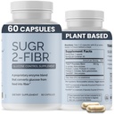 OPTIVIDA Sugger-2- Premium Darah Gula Suplemen * (60 Count) - Dukung Tingkat Darah Sehat * dengan Mendukung Glug Metabolisme ke Fiber *