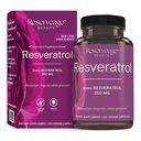 Reveage Beauty, Resveratrol 250 mg, Antioksidant Suplement for Heart and Cellular Healthy Aging and Imune System, Paleo, Keto, 120 Capsules