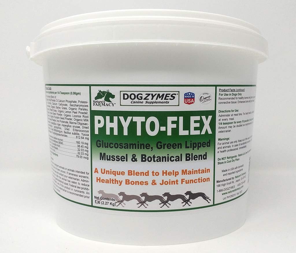 Dogzymes Phyto Flex - Glucosamine, Chondroitin, MSM dan Hyaluronic Acid... (5 Pound)