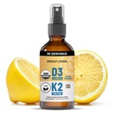 Vitamin D3 5000 IU (Lichen) + K2 120 mcg (Ferwered Chickpea), Immune, Bone & Heart Health dengan Calcium Absorpsi 124; Trace Mineral, Lemon & Citrus, Sugar Free, Spray (1 FL OZ, 30 pelayan)