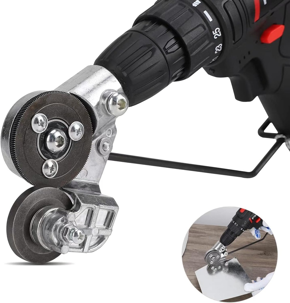 Upgraded Electric Drill Plate Cutter, New Metal Nibbler Drill Cutter Attasemen / Adapter, DIY Metal Drill Attasemen, Sheet Metal Knife untuk Cutting Iron, White Sheet, Steel, Copper, Aluminum
