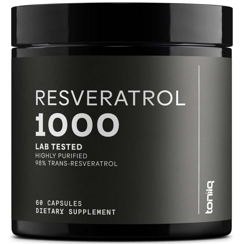 Kebangkrutan Potency Tinggi Ultra Partai Test Trans Resveratrol 1000mg - 98% Murni, Sangat Purified dan Bioavale - Resveratrol Ekstrak Root Polygonum - 60 Capsules