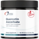 Design untuk Health Quercetin-Accorbate Powder - 240mg QuerceSOL ™ Suplemen - Vitamin C untuk membantu mendukung Respon Histamine Normal - Easy Drink Adding-in, Vegan (77 Servings / 100g)
