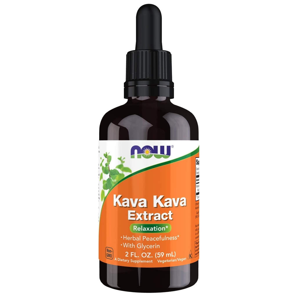 KNOW Foods Suplemen, Kava Kava Cair Ekstrak dengan Glycerin, Dropper Included, Relaxation *, 2- Ounce