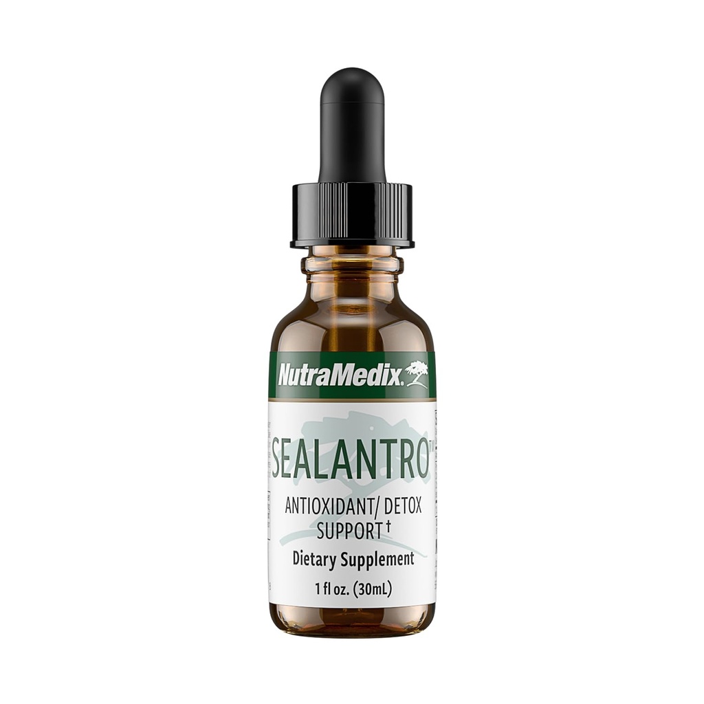 NutraMedix Sealantro - Body Detox Drops & Antioksidants Suplemen - Chlorella, Pacific Cold-Water Red Seaweed & Cilantro Ekstraksi - Herbal Detox Formula (1oz)