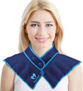 Neck Shoulder Heating Neck Clock Microwave Haating Pad, Hot and Huming Back Pain Relief Hot Compress, Adjustable Microwave Heater (NSF- Blue)