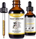 Pengobatan Infeksi Yeast Alami untuk Anjing - Membantu Bantuan Itch Relief - Pertolongan Inflammation & More - Pengobatan Infeksi Yeast Dog Ear - Pengaruh Anjing - 2 Oz Allergy Dog