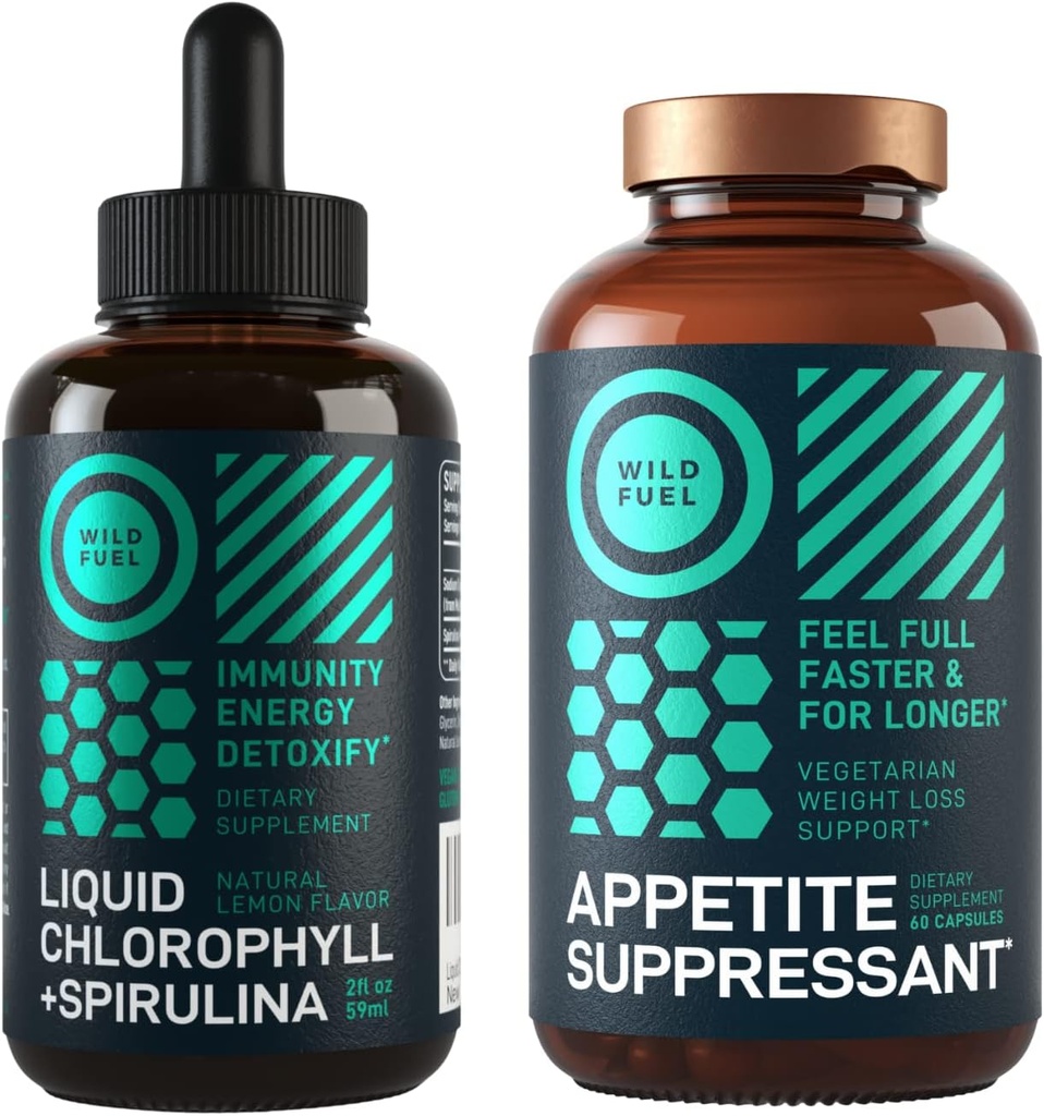 WILD FUEL Appetite Suppresan dan Chlorophyll Drops Detox Bundle