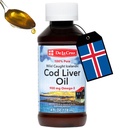 De La Cruz Cod Liver Oil Liquid - Pure Wild- Caught Islandia Fish Oil 4 FL OZ (118 mL)