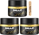 Shilajit Pure Himalaya Shilajit Shilajit Resin, Shilajit Tingkat Emas Shilajit Resin dengan 85 + Trace Minetal & Fulvic Acid, Suplemen Shilajit Murni untuk Kesehatan Lebih Baik, 50 Gram (3 Pcs)