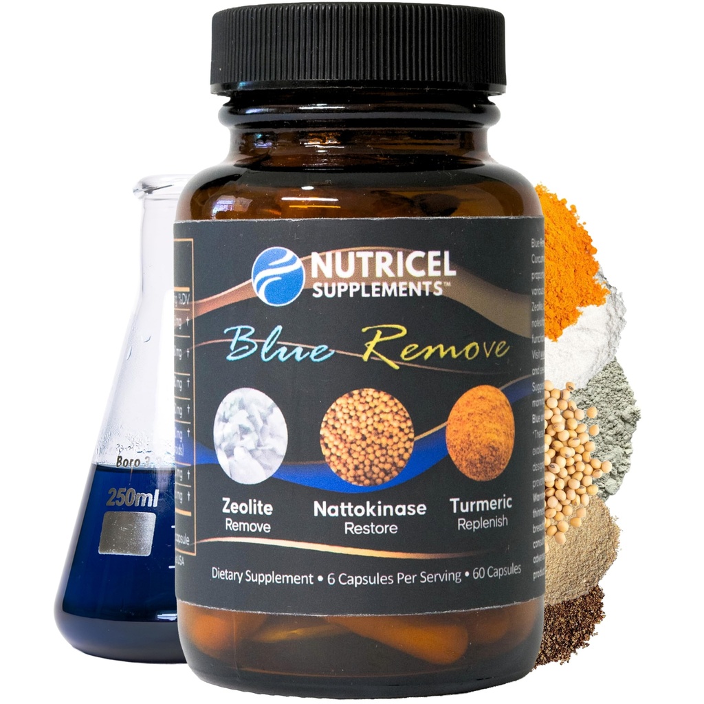 Nutricel Methylene Blue Capsules dengan Micronized Zeolite, Nattokinase (Bukan-GMO), Turmeric, Bromelain, dan NAC - Terpercaya dibuat di Amerika Brand - 18mP (Reference Compliant) Partai Ketiga Diuji (60ct)
