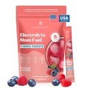 Mommy Knows Best Mom Fuel Electrolite Drink Mix for Moms, Hidration Support - for Pregnancy, Prenatal, Electrolite + Trace Mineces, Lactation Drink Supplemen (8 Count)