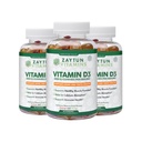 Zaytun Halal Vitamin D3 2000 IU Gummies, Support Bone & Ammune Health, Promotes Muscle Fungsi, Gluten & Gelatin Free, (3-Pack) - Made in USA