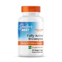 Doctors Best Fully Active B Complex, Energy & Cellular Support, Non- GMO, Gluten Free, Soy Free, Vegan 30 Veggie Caps