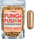 XPRS Nutra Fungi Fusie Mushroom Blend Capsules - 180 Count (90 Hari Supply) Premium Blend of Lion 's Mane, Reishi, Chaga, Cordyceps Capsules untuk mendukung Kejelasan Mental, Cognition, Energi dan kekebalan