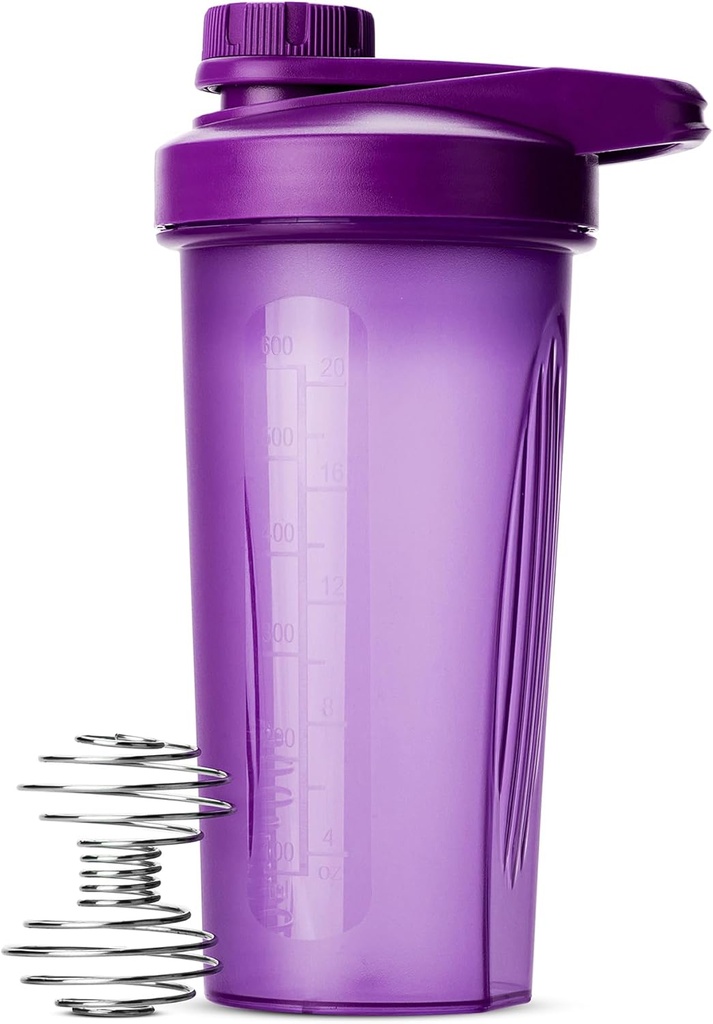 Mr. Pen- Botol Shaker untuk Protein Campuran dengan Kap Twist, 28 oz, Purple Protein Shake Bottle dengan Wire Whilk Ball, Mixer Bottle