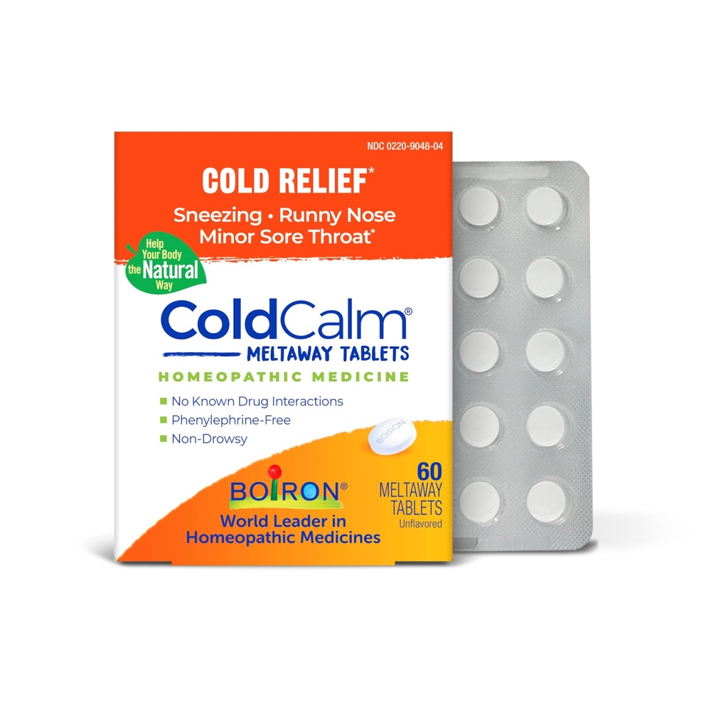 Boiron ColdCallets Tablet untuk Relief of Common Cold Sympostoms seperti Sneezing, Runny Nose, Sore Throat, dan Nasal Consultion - Non-Drowsy - 60 Count