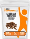 BulkSuplements.com Eleuthero Powder - Siberian Ginseng Powder, Eleutherococcus sensosus, Ginseng Herbal Suplemen - Gluten Free, 500mg per Serving, 1kg (2.2 lbs) (Paket 1)