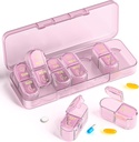Pill Organizer, Am & Pm Pill Organizer 7 Hari, Weekly Pill Case 2 Kali sehari, Pill Box 7 Hari, Medicine Organizer for Travel, Vitamin, Fish Oils, Suplemen