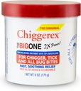 Chiggerex 2X Power First Aid Diobati Oxated for Chiggers, Mosquito Bite, Ticks and Bug Bite Relief dengan Aloe Vera & Chamomile, 6 oz