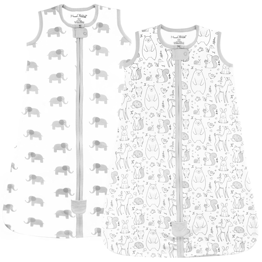 Mama Cheetah Baby Sleep Sack 0.5 TOG, Bayi Kapas Kapas Kapas Berkembang Selimut dengan Two-Way Zipper, Swaddle Transition Bayi Sleep Bag untuk Bayi Bayi Bayi Anak Bayi Bayi Anak Perempuan, 612 Bulan