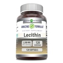 Amazing Formulas Lesithin 1200 mg Suftgeels Sufflement: 124; Potency Tinggi 126; Non-GMO 124; Gluten Bebas (1 Pack, 120 Count)