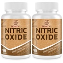 Tambahan Nitric Oxide, Nitric Oxide Booster & 6- 1 Phytonutrient Blend for Heart, Flow, Imune - 90 Capsules (2 Botol)