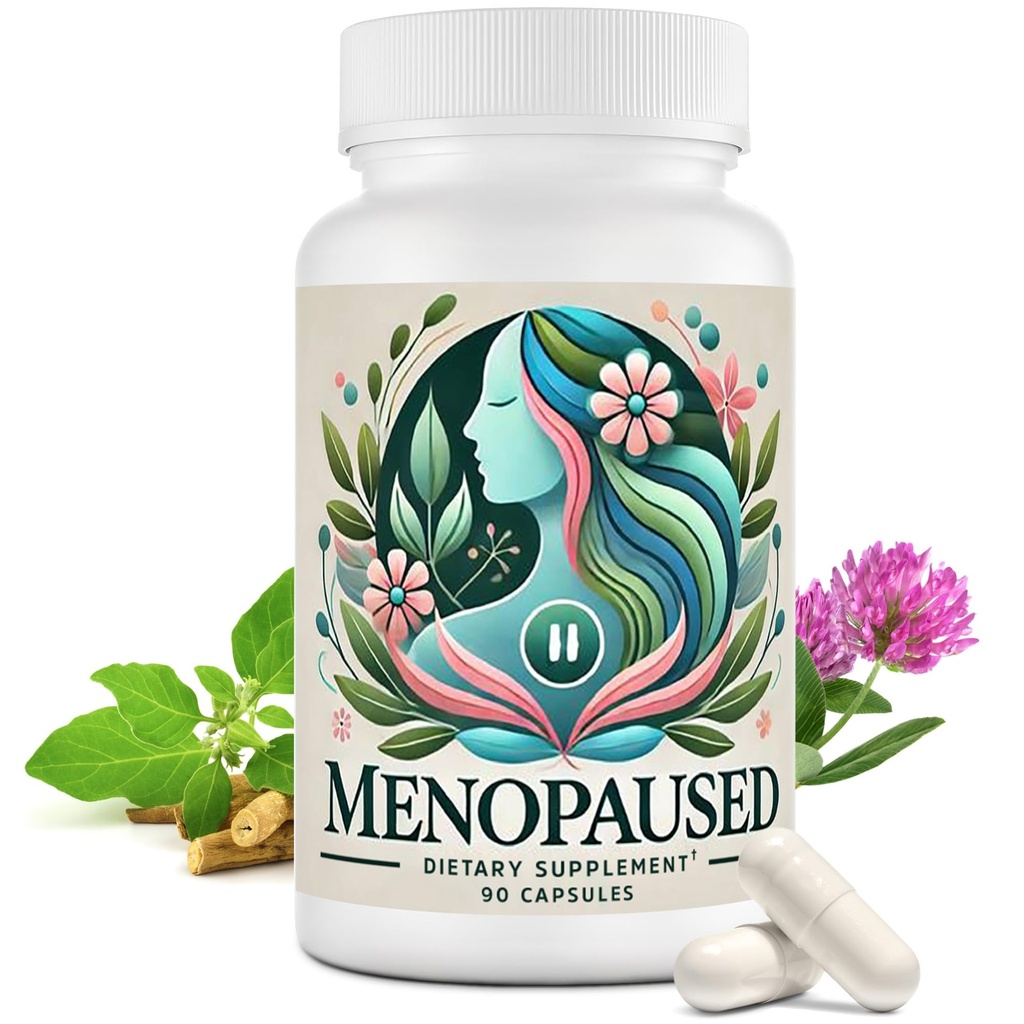 Suplemen Menopause bagi Perempuan-Perempuan Multivitamin untuk Wellness & Vitalitas -Herbal Dukungan untuk Hormone Saldo & Emotional - Ideal untuk Hot Flash & Night Sweat -90 Capsule