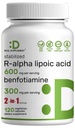DEAL SUPLEMENT R Alpha Lipoic Acid 600mg dengan Benfotiamine 300mg Per Serving, 120 Veggie Capsules - 200mg RALA Per Capsule - Antioksidant Suplemen untuk Dukungan Sistem Energi & Gugup