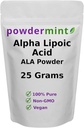 Alpha Lipoic Acid Powder (RSA, Pure ALA) (Multiple Sizes) Antioksidant (ALA Powder) Scoop Included