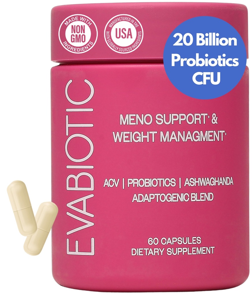 Complete Menopause Vitamin - Ashwaghanda, Programs, ACV for Weight Management, Hot Flashes, Night Sweats, Bloat, Hormone Balance - Vegan 60 Caps Menopause Suplemen Perempuan N- GMO