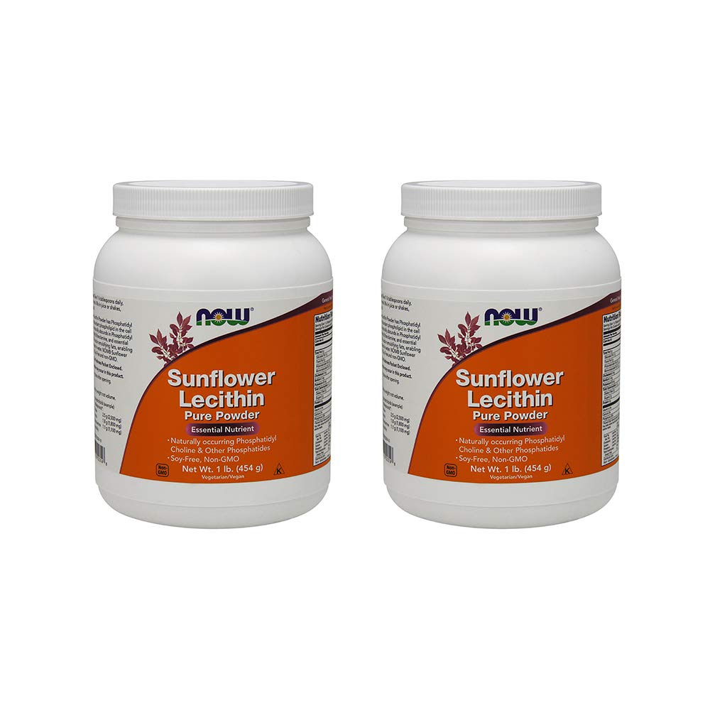 Sekarang Foods Now Foods, (2 Pack) Sunflower Lecithin, Pure Powder, 1 lb (454 g)