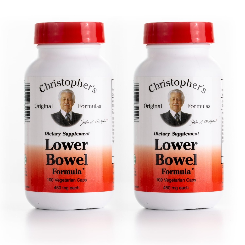 Christopher 's Original Formulas Lower Bowel Cleanse Formula Capsules - Herbal Laxative Colon Cleanse and Gut Cleanse 100 ct.