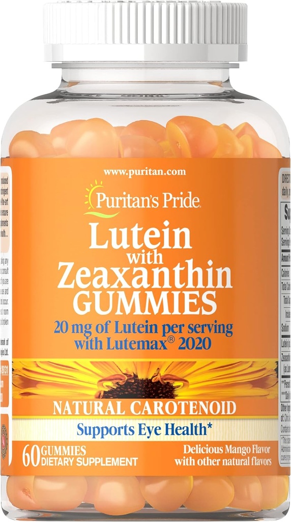 Puritan 's Pride Lutein dengan Gummies, 60 Count