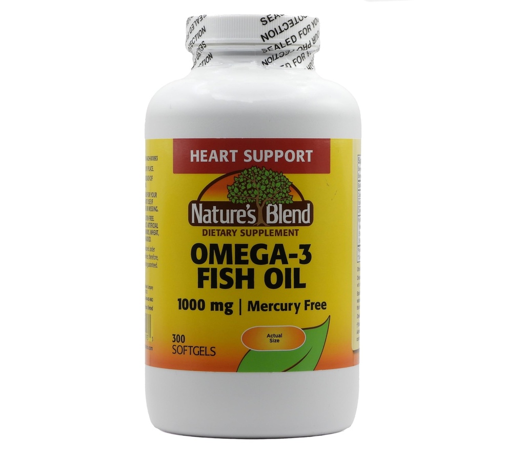 Nature 's Blend Omega- 3 Fish Oil, 1000 mg 300 Softgels